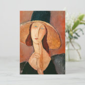 Amedeo Modigliani - Jeanne Hebuterne in Large Hat Einladung (Stehend Vorderseite)