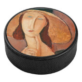 Amedeo Modigliani - Jeanne Hebuterne in Large Hat Eishockey Puck (3/4)