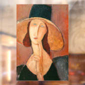 Amedeo Modigliani - Jeanne Hebuterne in Large Hat Fensteraufkleber (Blatt 2)