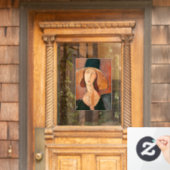 Amedeo Modigliani - Jeanne Hebuterne in Large Hat Fensteraufkleber (Haustür)