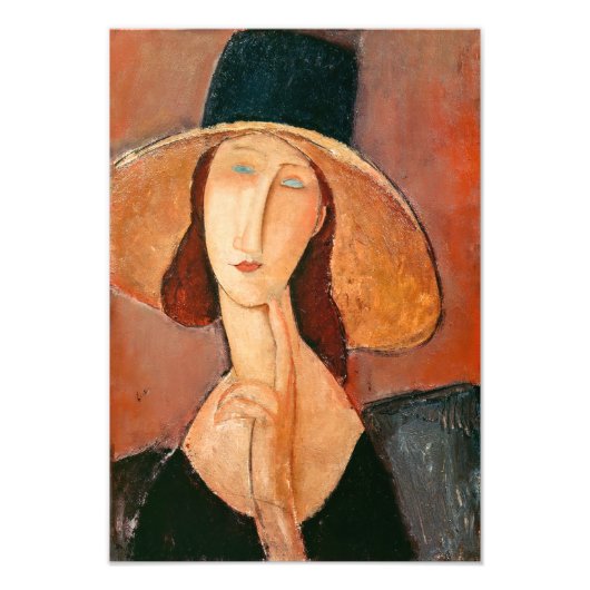 Amedeo Modigliani - Jeanne Hebuterne in Large Hat Fotodruck (Vorne)