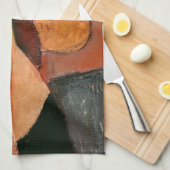 Amedeo Modigliani - Jeanne Hebuterne in Large Hat Geschirrtuch (Viertel Falte)