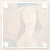 Amedeo Modigliani - Jeanne Hebuterne in Large Hat Glasuntersetzer (Rückseite)