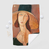 Amedeo Modigliani - Jeanne Hebuterne in Large Hat Golfhandtuch (Insitu)
