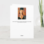 Amedeo Modigliani - Jeanne Hebuterne in Large Hat Karte (Rückseite)