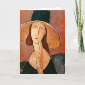 Amedeo Modigliani - Jeanne Hebuterne in Large Hat Karte (Vorderseite)
