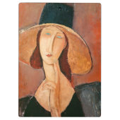 Amedeo Modigliani - Jeanne Hebuterne in Large Hat Klemmbrett (Rückseite)