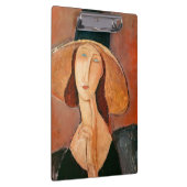 Amedeo Modigliani - Jeanne Hebuterne in Large Hat Klemmbrett (Rechts)