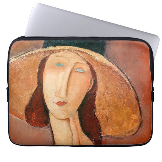 Amedeo Modigliani - Jeanne Hebuterne in Large Hat Laptopschutzhülle (Vorderseite)