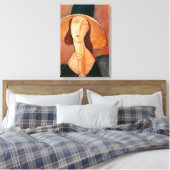 Amedeo Modigliani - Jeanne Hebuterne in Large Hat Leinwanddruck (Insitu (Schlafzimmer))