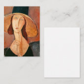 Amedeo Modigliani - Jeanne Hebuterne in Large Hat Mitteilungskarte (Vorne/Hinten)