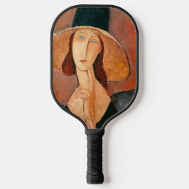 Amedeo Modigliani - Jeanne Hebuterne in Large Hat Pickleball Schläger