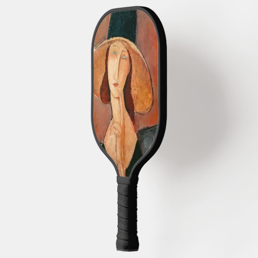 Amedeo Modigliani - Jeanne Hebuterne in Large Hat Pickleball Schläger (Links)