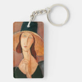 Amedeo Modigliani - Jeanne Hebuterne in Large Hat Schlüsselanhänger (Rückseite)