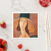 Amedeo Modigliani - Jeanne Hebuterne in Large Hat Serviette (Beispiel)