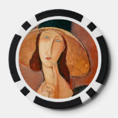 Amedeo Modigliani - Jeanne Hebuterne mit großem Hu Pokerchips (Rückseite)