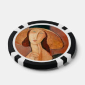 Amedeo Modigliani - Jeanne Hebuterne mit großem Hu Pokerchips (Einzeln)