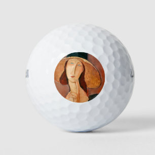 Amedeo Modigliani - Jeanne Hebuterne mit großer Hu Golfball