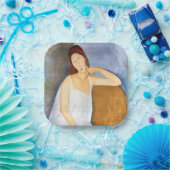 Amedeo Modigliani - Jeanne Hebuterne Pappteller (Party)