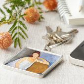 Amedeo Modigliani - Jeanne Hebuterne Schlüsselanhänger (Seite)