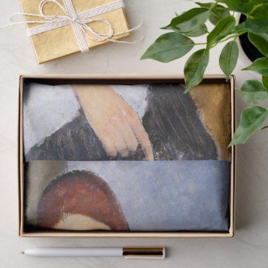 Amedeo Modigliani - Jeanne Hebuterne Seidenpapier (Geschenk)