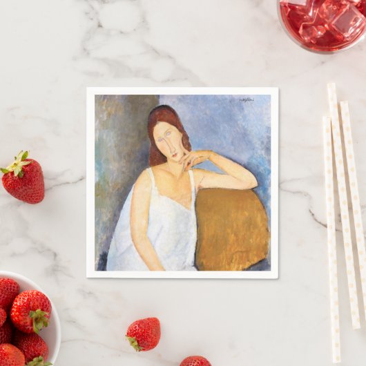 Amedeo Modigliani - Jeanne Hebuterne Serviette (Beispiel)