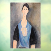 Amedeo Modigliani - Junge Frau in blau Fensteraufkleber (Blatt 3)