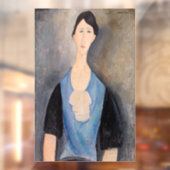 Amedeo Modigliani - Junge Frau in blau Fensteraufkleber (Blatt 2)