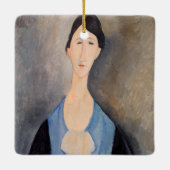 Amedeo Modigliani - Junge Frau in blau Keramikornament (Rückseite)
