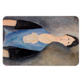 Amedeo Modigliani - Junge Frau in blau Magnet (Horizontal)