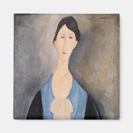 Amedeo Modigliani - Junge Frau in blau Magnet