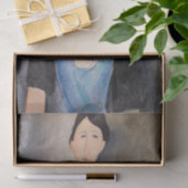 Amedeo Modigliani - Junge Frau in blau Seidenpapier (Geschenk)