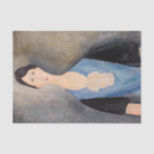 Amedeo Modigliani - Junge Frau in blau Seidenpapier (Vorderseite)