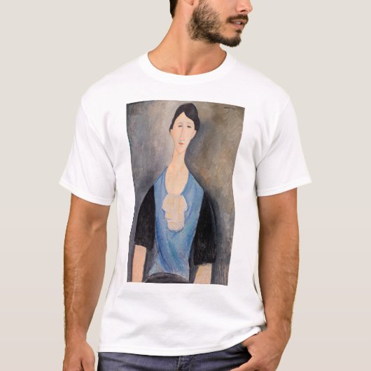 Amedeo Modigliani - Junge Frau in blau T-Shirt (Vorderseite)