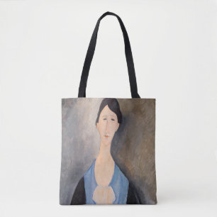 Amedeo Modigliani - Junge Frau in blau Tasche