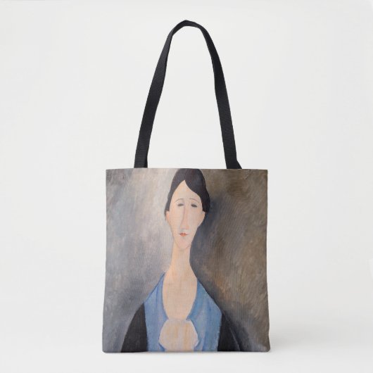 Amedeo Modigliani - Junge Frau in blau Tasche (Vorderseite)