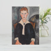 Amedeo Modigliani - Junge in Sailor Anzug Dankeskarte (Stehend Vorderseite)
