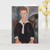 Amedeo Modigliani - Junge in Sailor Anzug Karte (Gelbe Blume)