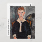 Amedeo Modigliani - Junge in Sailor Anzug Postkarte (Vorne/Hinten)