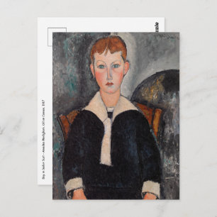 Amedeo Modigliani - Junge in Sailor Anzug Postkarte