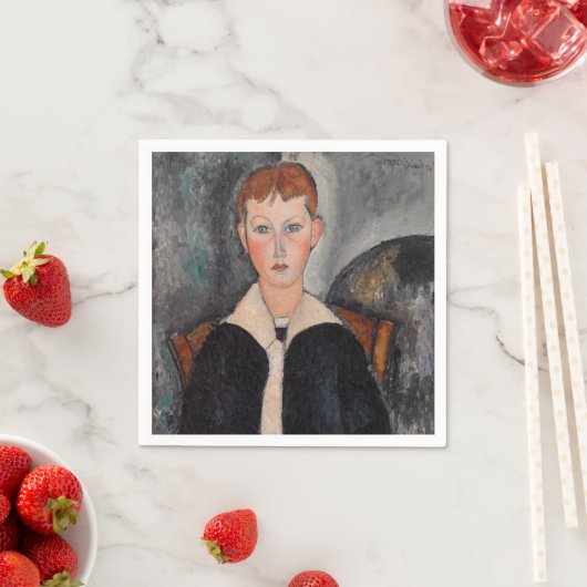 Amedeo Modigliani - Junge in Sailor Anzug Serviette (Beispiel)