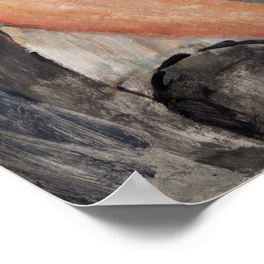 Amedeo Modigliani - Jungenmädchen in einer gestrei Poster (Ecke)