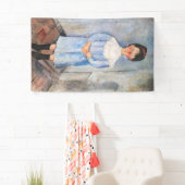 Amedeo Modigliani - Kleines Mädchen in Blau Banner (Insitu)