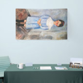 Amedeo Modigliani - Kleines Mädchen in Blau Banner (Messeveranstaltung)