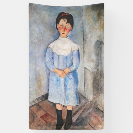 Amedeo Modigliani - Kleines Mädchen in Blau Banner (Vertikal)