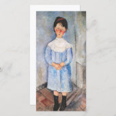 Amedeo Modigliani - Kleines Mädchen in Blau Dankeskarte (Vorne/Hinten)