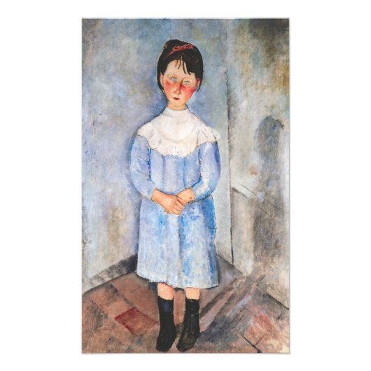 Amedeo Modigliani - Kleines Mädchen in Blau Fotodruck (Vorne)