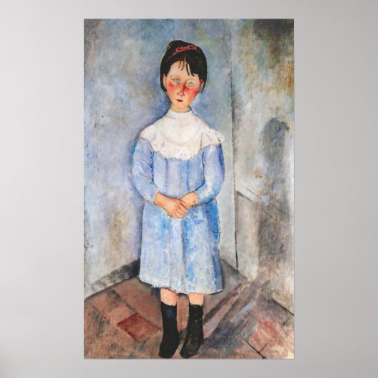 Amedeo Modigliani - Kleines Mädchen in Blau Poster (Vorne)