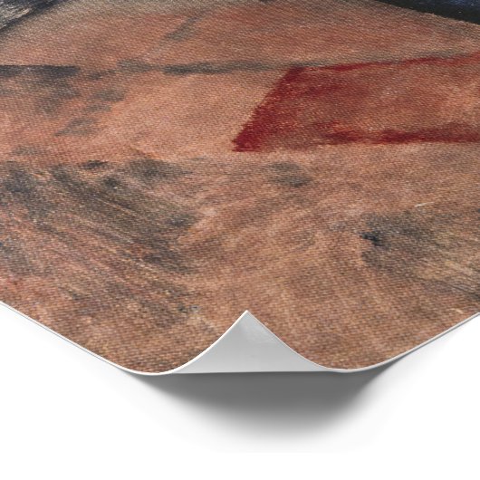 Amedeo Modigliani - Kleines Mädchen in Blau Poster (Ecke)