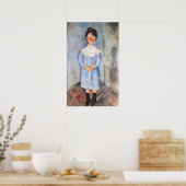 Amedeo Modigliani - Kleines Mädchen in Blau Poster (Küche)